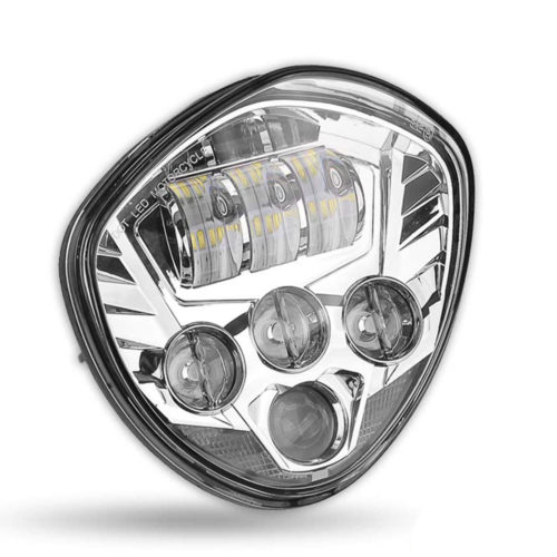 DYNAFIT 7 inch Round LED Headlight Motorcycle HI/LO Fit for Harley Davidson Yamaha Honda 