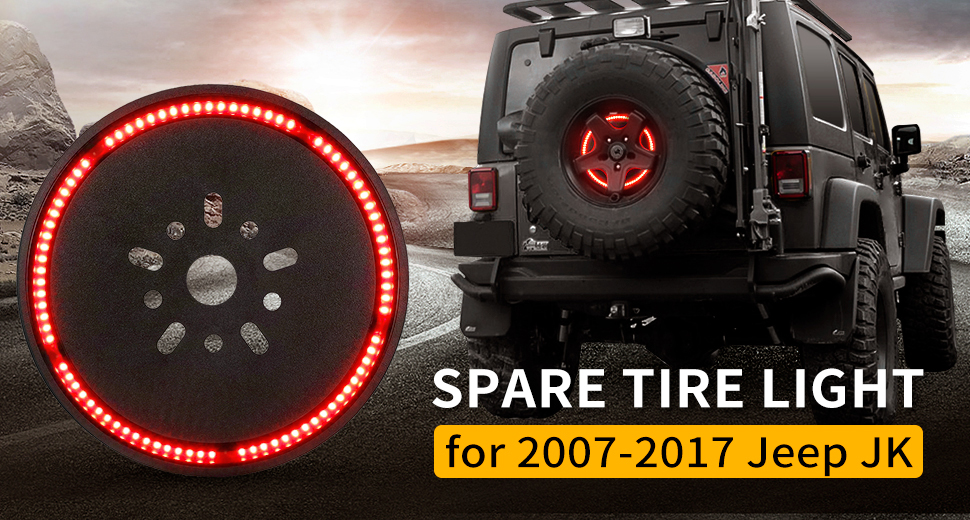 omotor 50pcs led for Jeep Spare Tire Brake Light Third Brake Light fits 2007-2020 Jeep Wrangler JK JL YJ LJ 